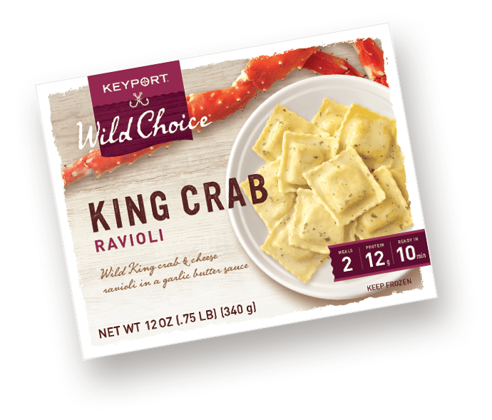 Wild King Crab & Cheese Ravioli in a Garlic Butter Sauce
