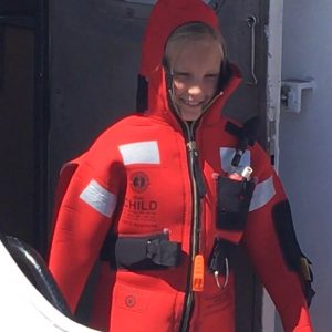 Child Wearing Immersion Suit
